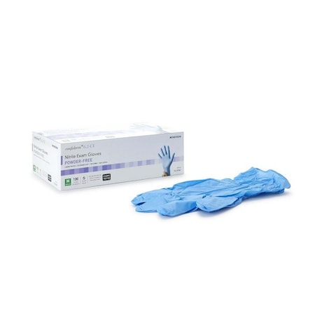 Mckesson Confiderm 6.5CX, Disposable Gloves, Nitrile, Powder-Free, M, 1000 PK, Blue 14-676C
